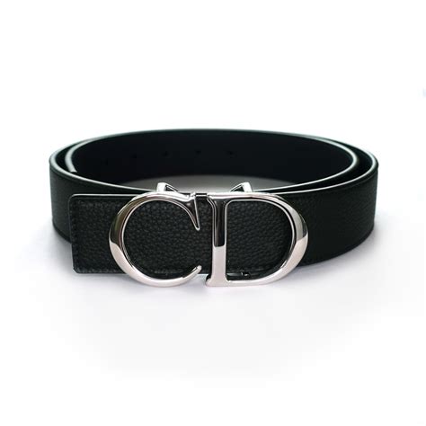 christian dior belt black buckle|authentic christian dior belts.